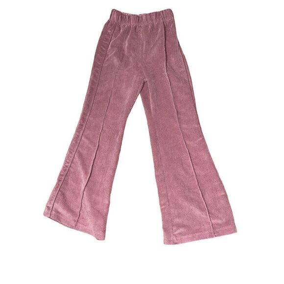 NICE Urban Outfitters BDG High Rise Josie Corduroy Flare Pants Pink Wide Leg SIZ - Picture 1 of 9